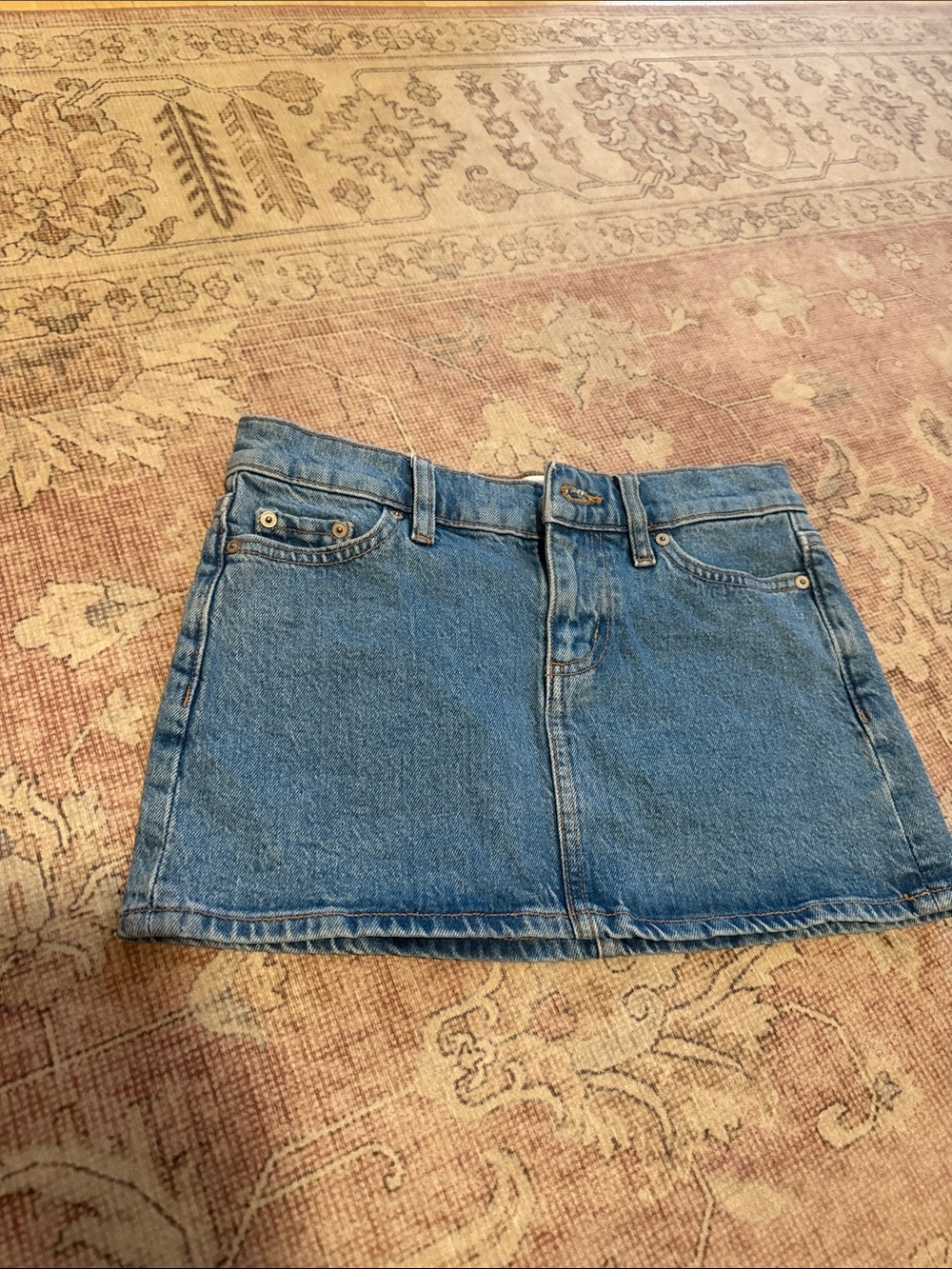 Aritzia Denim Forum Classic Blue Denim Mini Skirt